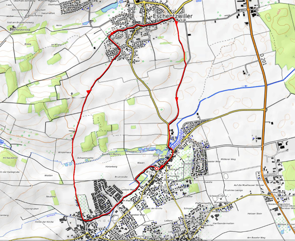 parcours Dietwiller 9 km
